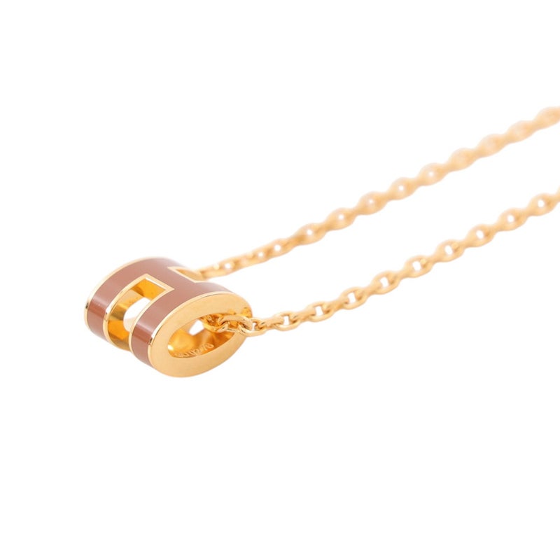 エルメス ネックレス ミニ・ポップアッシュ ニューゴールド/ゴールド金具 HERMES アクセサリー ポップH