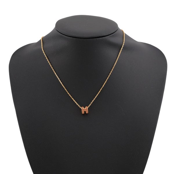 エルメス ネックレス ミニ・ポップアッシュ ニューゴールド/ゴールド金具 HERMES アクセサリー ポップH