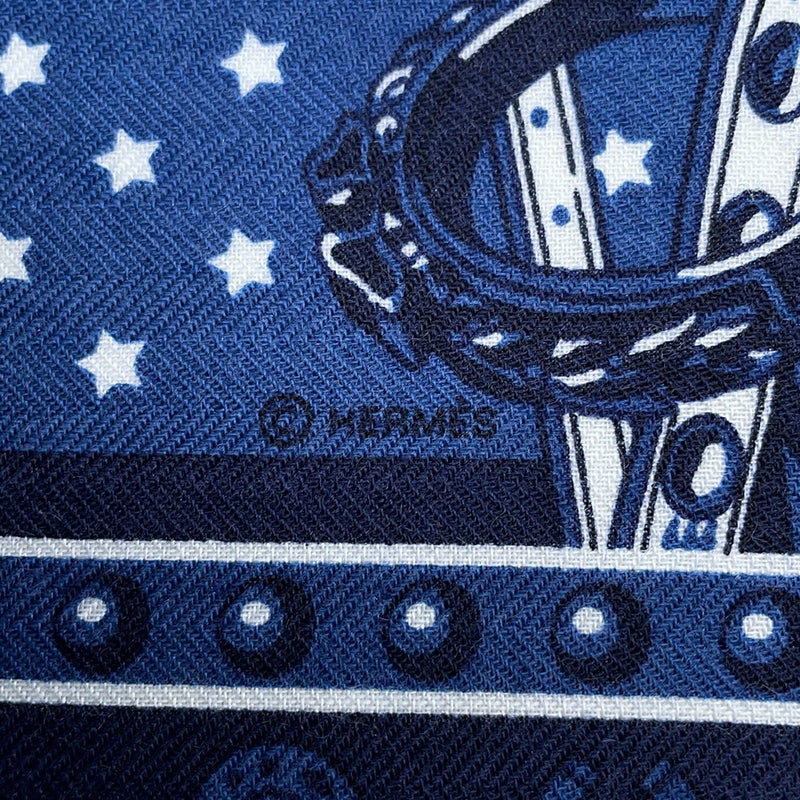 エルメス スカーフ カレH65 シュヴァル・パンク・バンダナ CHEVAL PUNK BANDANA HERMES カシミヤ シルク 2024春夏