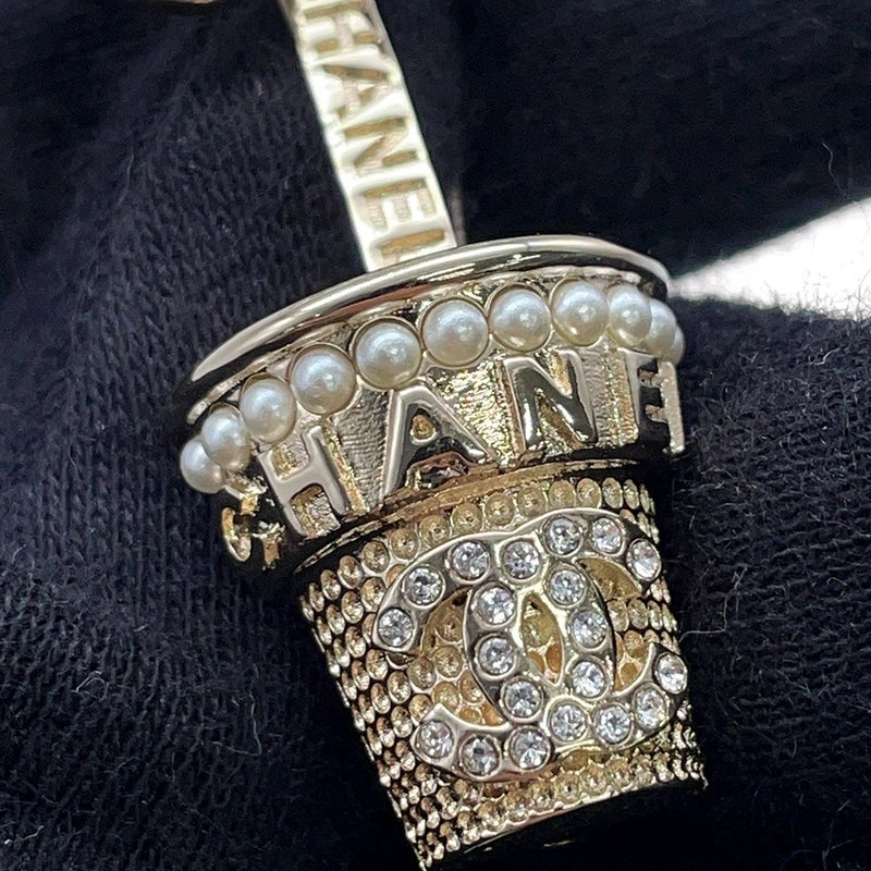 シャネル ブローチ フラワー ココマーク ラインストーン フェイクパール B23S CHANEL アクセサリー