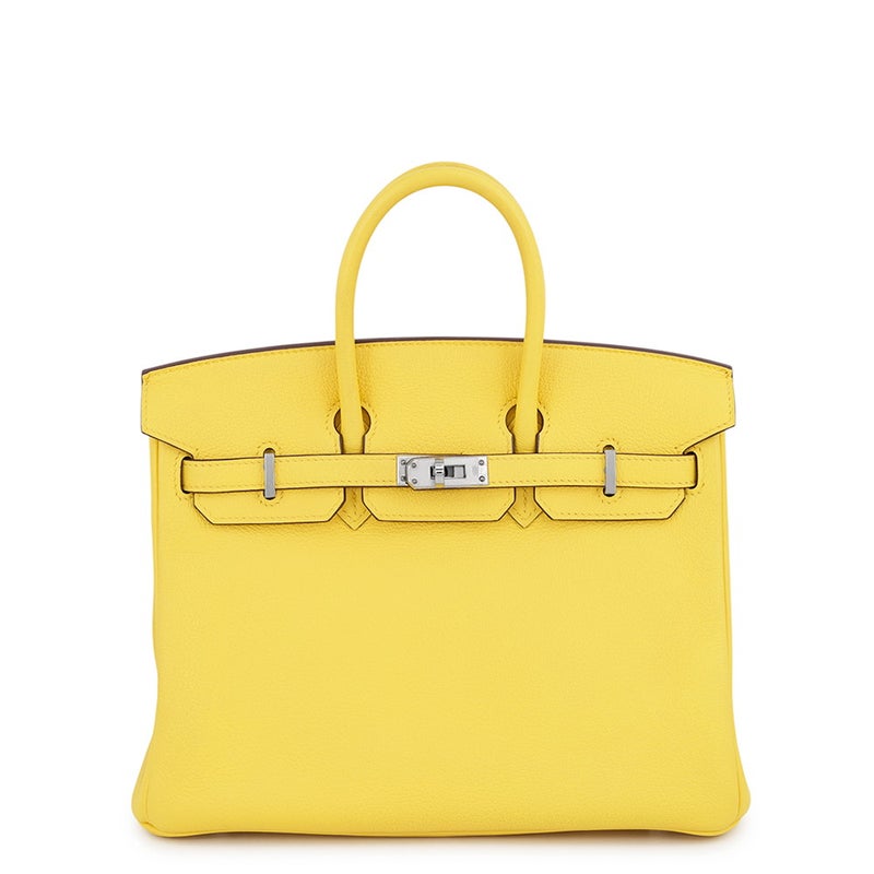エルメス バーキン25 ジョーヌナプル/シルバー金具 トリヨンノビーヨ D刻印 HERMES Birkin ハンドバッグ