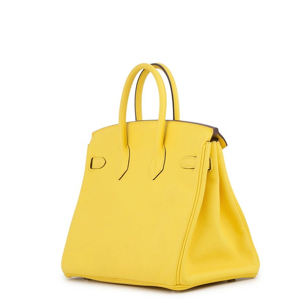 エルメス バーキン25 ジョーヌナプル/シルバー金具 トリヨンノビーヨ D刻印 HERMES Birkin ハンドバッグ