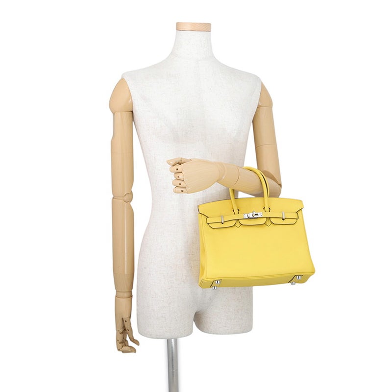 エルメス バーキン25 ジョーヌナプル/シルバー金具 トリヨンノビーヨ D刻印 HERMES Birkin ハンドバッグ