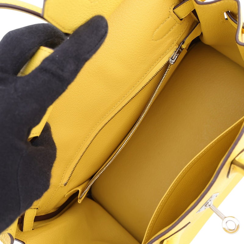 エルメス バーキン25 ジョーヌナプル/シルバー金具 トリヨンノビーヨ D刻印 HERMES Birkin ハンドバッグ