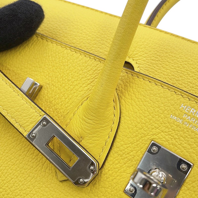 エルメス バーキン25 ジョーヌナプル/シルバー金具 トリヨンノビーヨ D刻印 HERMES Birkin ハンドバッグ