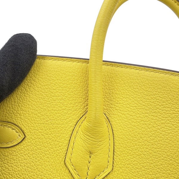 エルメス バーキン25 ジョーヌナプル/シルバー金具 トリヨンノビーヨ D刻印 HERMES Birkin ハンドバッグ