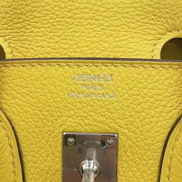 エルメス バーキン25 ジョーヌナプル/シルバー金具 トリヨンノビーヨ D刻印 HERMES Birkin ハンドバッグ