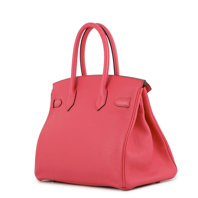 エルメス バーキン30 ローズエクストリーム/シルバー金具 トゴ D刻印 HERMES Birkin ハンドバッグ
