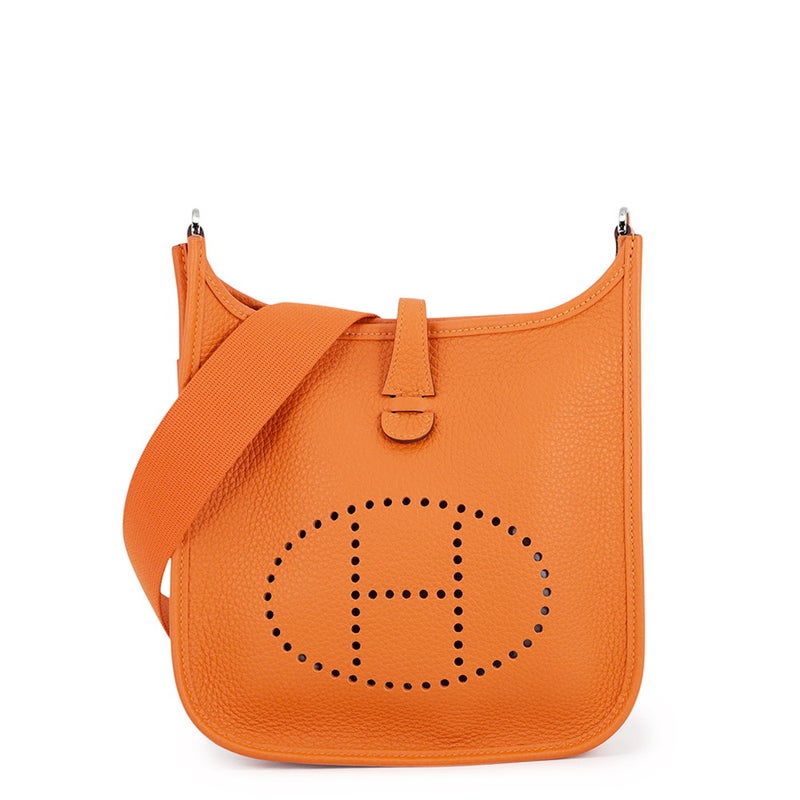 エルメス ショルダーバッグ エブリン3 23 オレンジ/シルバー金具 トリヨンクレマンス G刻印 HERMES Evelyne
