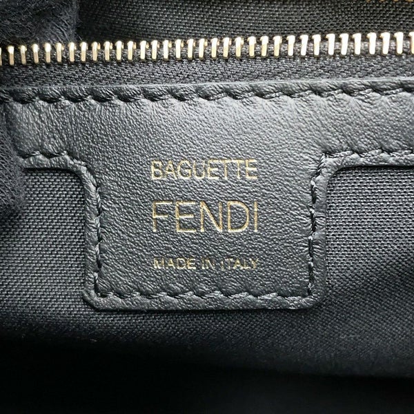 フェンディ ショルダーバッグ FFモチーフ バゲット ラムスキン 8BR600 FENDI 2way ブラック
