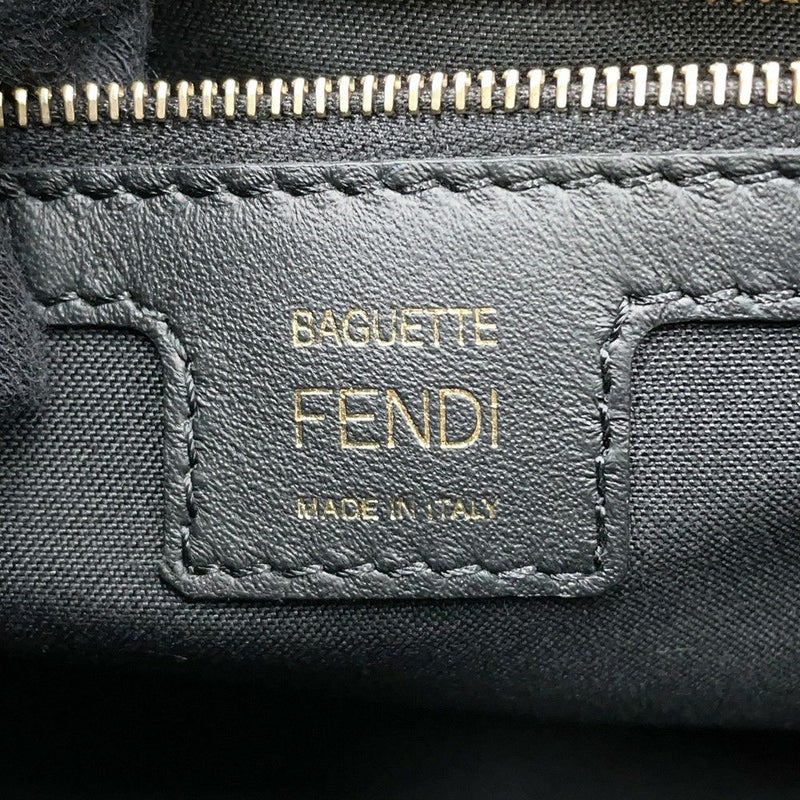 フェンディ ショルダーバッグ FFモチーフ バゲット ラムスキン 8BR600 FENDI 2way ブラック