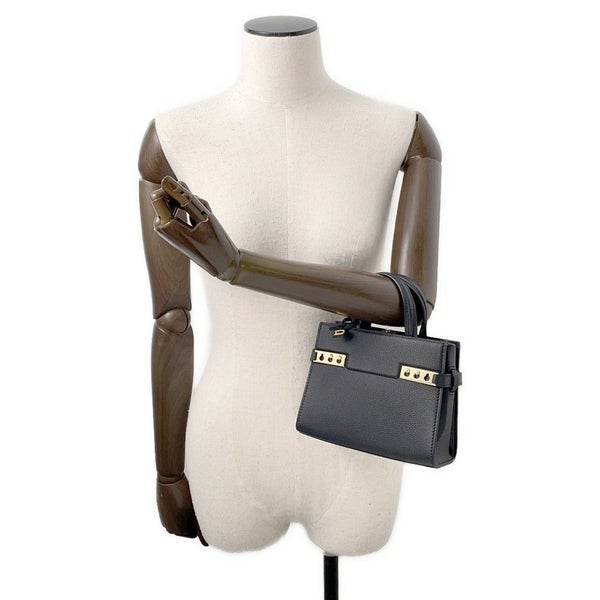 デルヴォ― ハンドバッグ タンペート クラッシュ スモール カーフレザー AA0617AFL0 Delvaux 2way 黒 デルボー