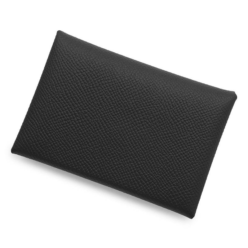 エルメス コインケース カルヴィ デュオ ブラック/シルバー金具 エプソン K刻印 黒