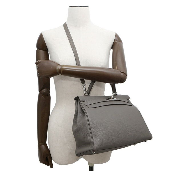 エルメス ハンドバッグ ケリー32 内縫い エタン/シルバー金具 トリヨンクレマンス A刻印 2wayショルダー