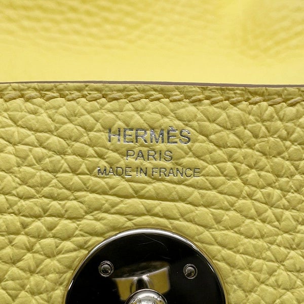 エルメス ハンドバッグ リンディ26 ライム/シルバー金具 トリヨンクレマンス B刻印 2wayショルダー