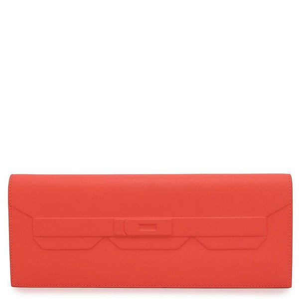 エルメス クラッチバッグ バーキン シャドウ  ルージュピヴォワンヌ スイフト W刻印 HERMES バッグ