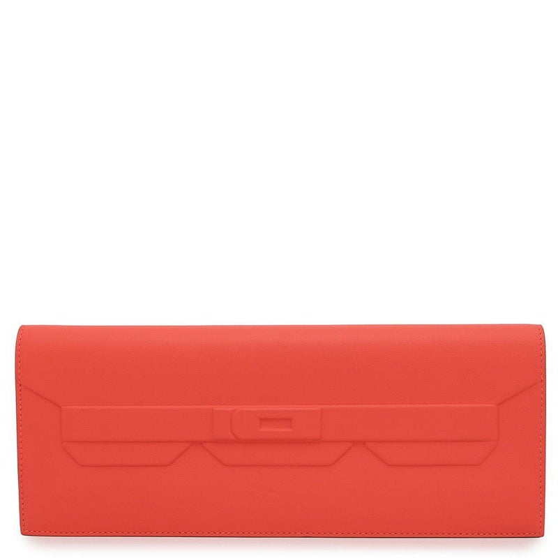 エルメス クラッチバッグ バーキン シャドウ  ルージュピヴォワンヌ スイフト W刻印 HERMES バッグ