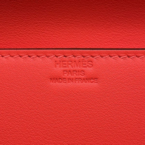 エルメス クラッチバッグ バーキン シャドウ  ルージュピヴォワンヌ スイフト W刻印 HERMES バッグ