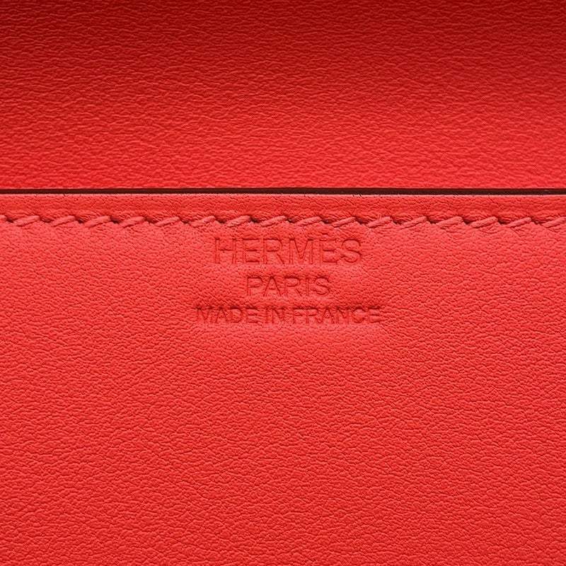 エルメス クラッチバッグ バーキン シャドウ  ルージュピヴォワンヌ スイフト W刻印 HERMES バッグ