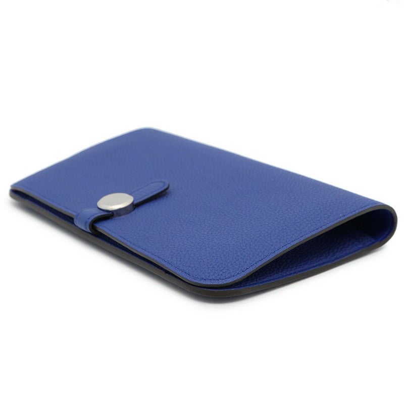 エルメス 長財布 ドゴンGM ブルーエレクトリック/シルバー金具 トゴ T刻印 HERMES 財布