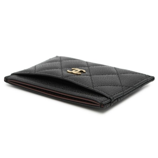 シャネル カードケース クラシック マトラッセ ココマーク キャビアスキン AP0213 CHANEL 定期入れ 名刺入れ パスケース 黒