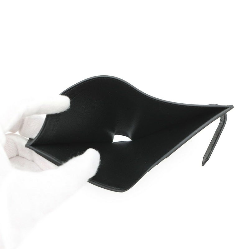 エルメス 二つ折り財布 ベアンコンパクト ブラック/ブラック金具 ヴォーマダム K刻印 黒