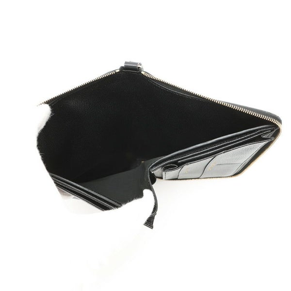 エルメス トラベルケース チャーリー ブラック/ゴールド金具 ボックスカーフ □C刻印 黒