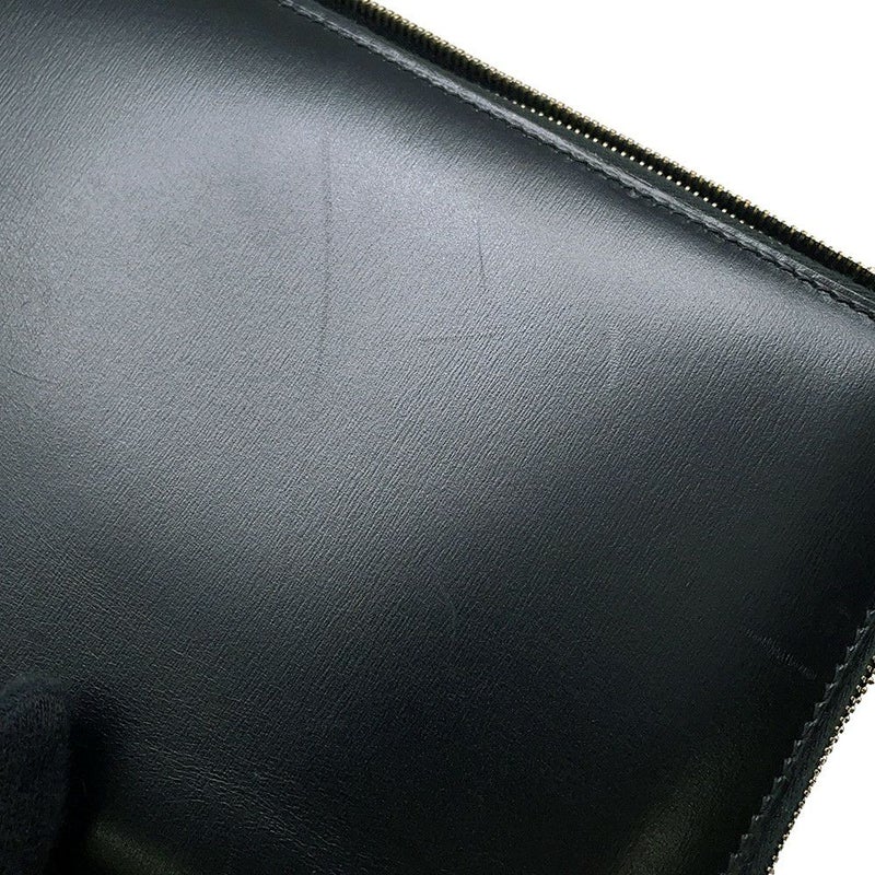 エルメス トラベルケース チャーリー ブラック/ゴールド金具 ボックスカーフ □C刻印 黒