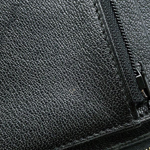 エルメス トラベルケース チャーリー ブラック/ゴールド金具 ボックスカーフ □C刻印 黒