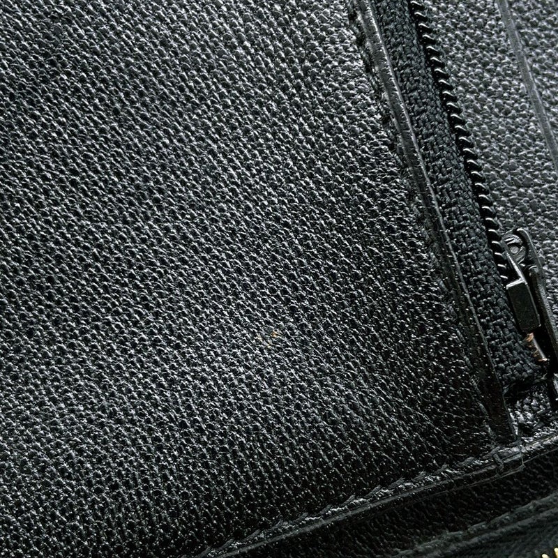 エルメス トラベルケース チャーリー ブラック/ゴールド金具 ボックスカーフ □C刻印 黒