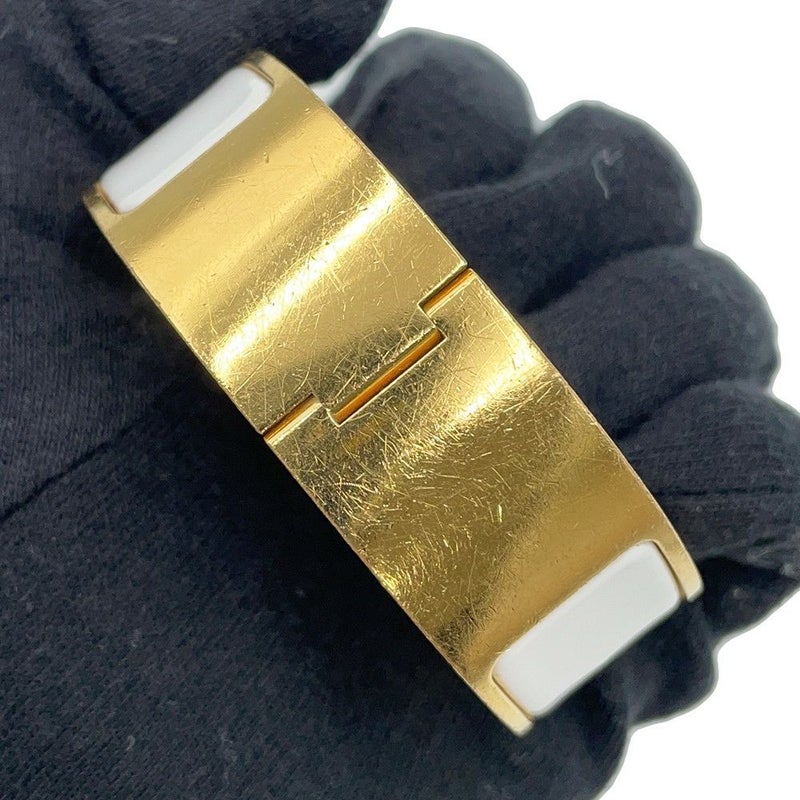 エルメス ブレスレット クリッククラックH GM ホワイト/ゴールド金具 HERMES アクセサリー 白