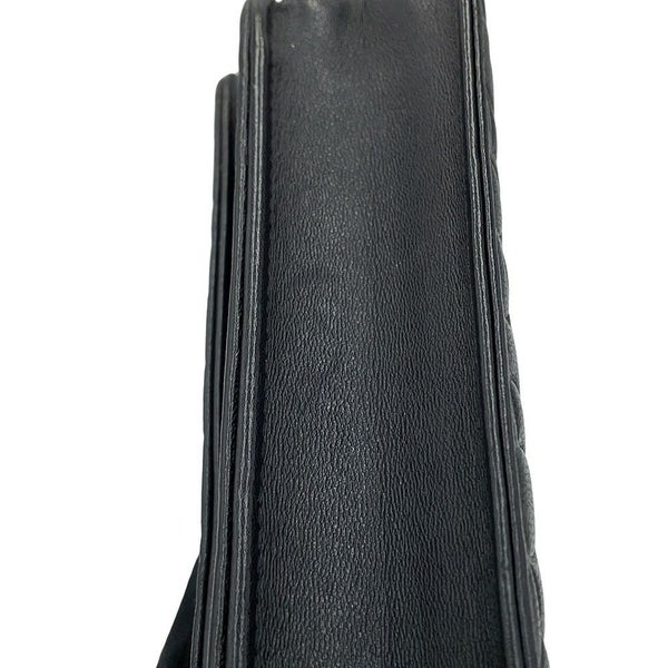 シャネル チェーンウォレット カメリア ココマーク ラムスキン A47421 CHANEL 財布 黒