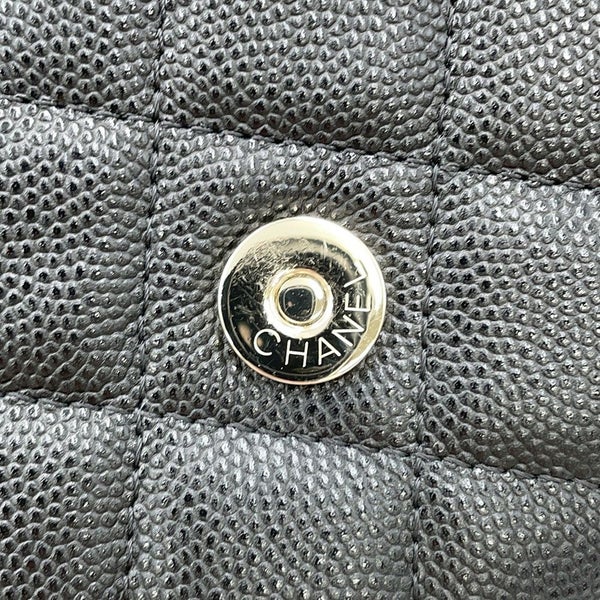 シャネル チェーンウォレット マトラッセ ココマーク キャビアスキン AP3516 CHANEL 財布 黒
