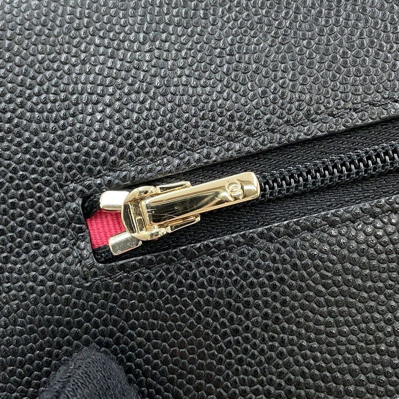 シャネル チェーンウォレット マトラッセ ココマーク キャビアスキン AP3516 CHANEL 財布 黒