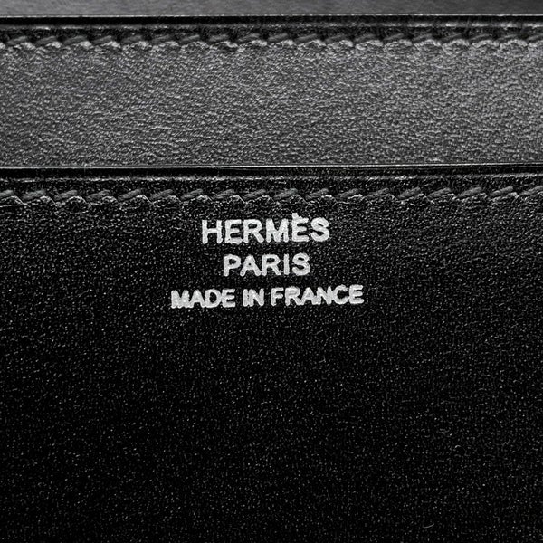 エルメス 長財布 コンスタンス トゥーゴー ロング ブラック/シルバー金具 ボックスカーフ O刻印 財布 黒