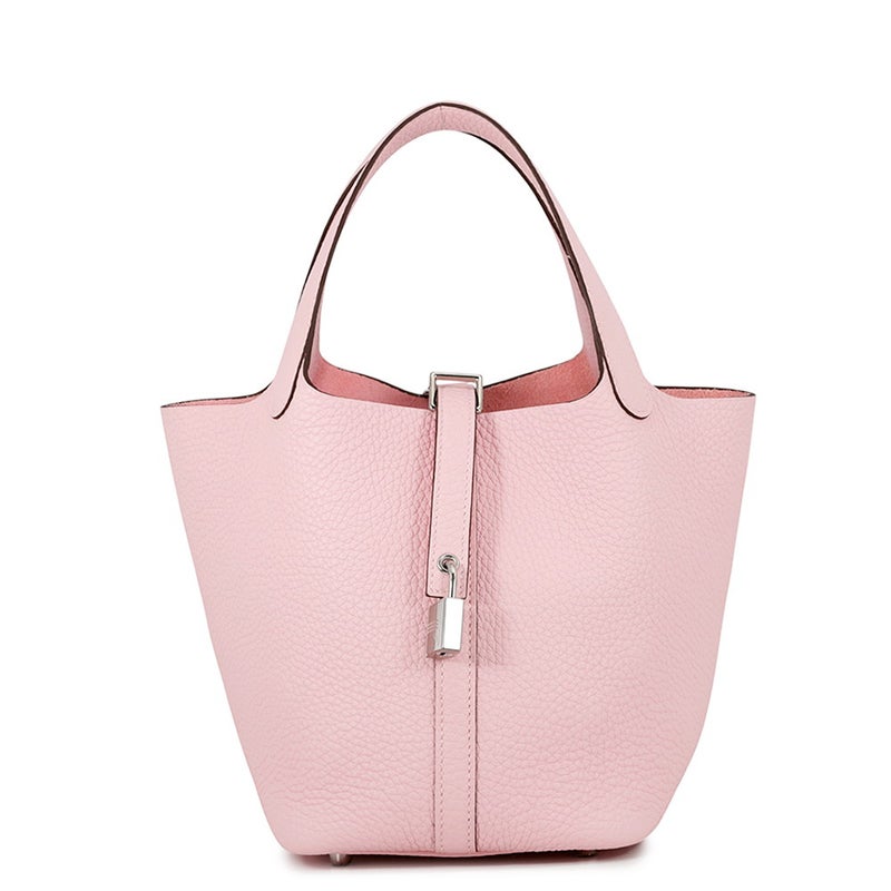エルメス ハンドバッグ ピコタンロックPM ローズサクラ/シルバー金具 トリヨンクレマンス G刻印 HERMES