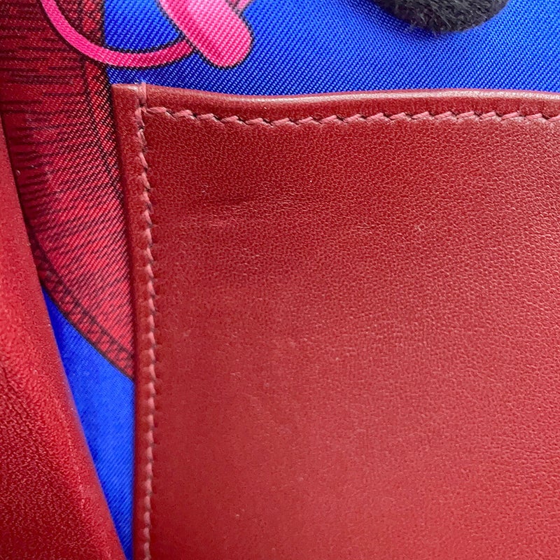 エルメス チェーンショルダーバッグ カテニ―ナ エプロン・ドール ブルー/マルチカラー/シルバー金具 シルク HERMES ソルド品 カテニナ