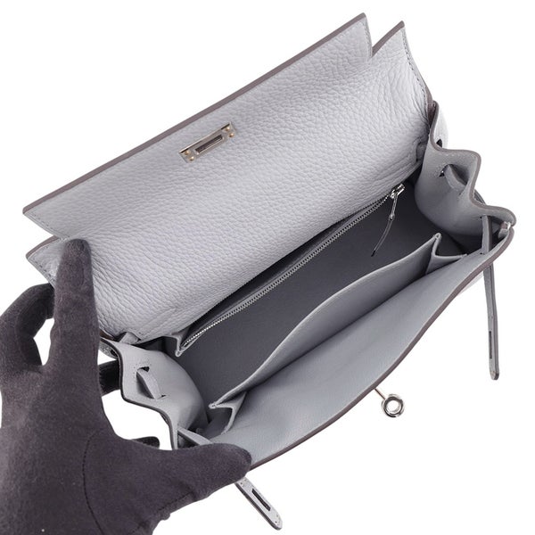 エルメス ハンドバッグ ケリー25 内縫い グリパンタン/シルバー金具 トゴ G刻印 HERMES Kelly 2wayバッグ