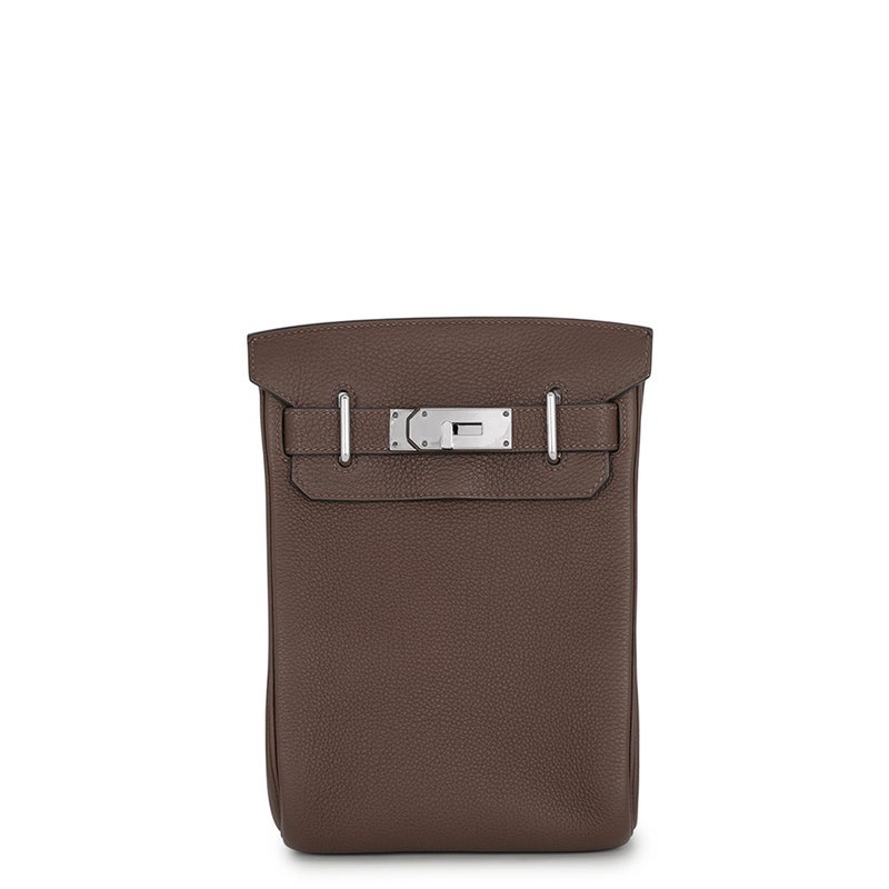 エルメス ボディバッグ ケリー アッカドPM カカオ/シルバー金具 トゴ U刻印 HERMES メンズ