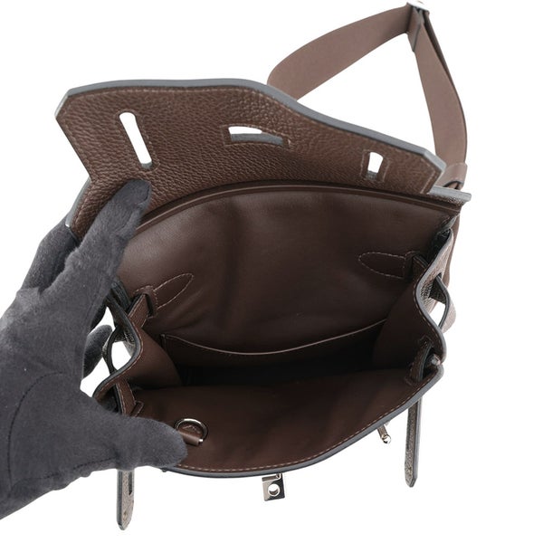 エルメス ボディバッグ ケリー アッカドPM カカオ/シルバー金具 トゴ U刻印 HERMES メンズ