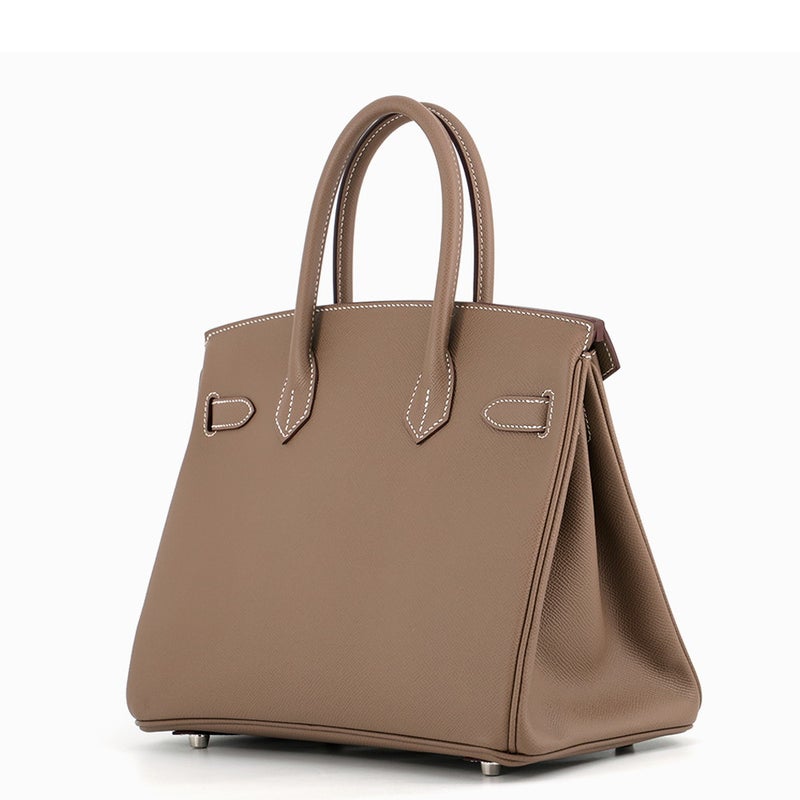 エルメス バーキン30 エトゥープ/シルバー金具 エプソン B刻印 HERMES Birkin ハンドバッグ