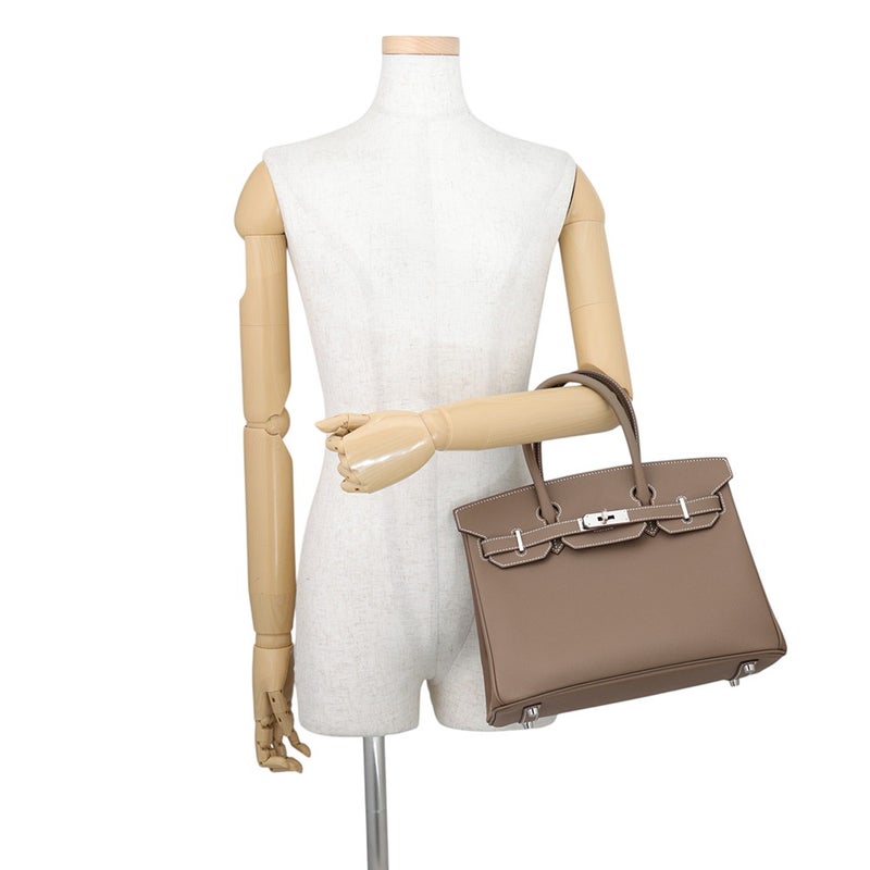 エルメス バーキン30 エトゥープ/シルバー金具 エプソン B刻印 HERMES Birkin ハンドバッグ