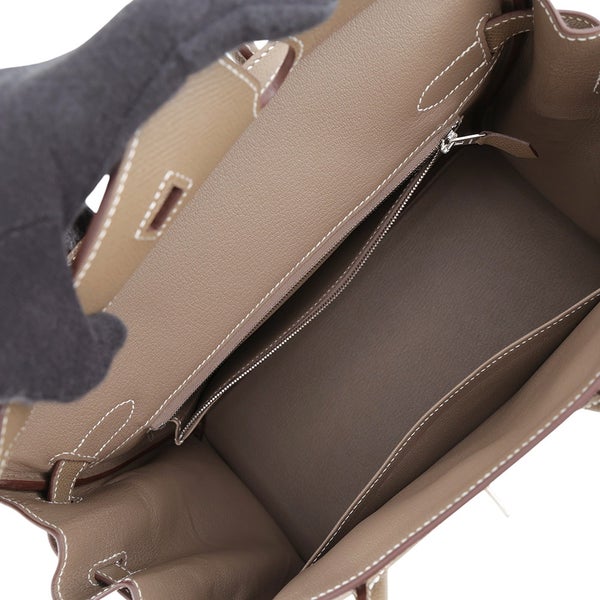 エルメス バーキン30 エトゥープ/シルバー金具 エプソン B刻印 HERMES Birkin ハンドバッグ