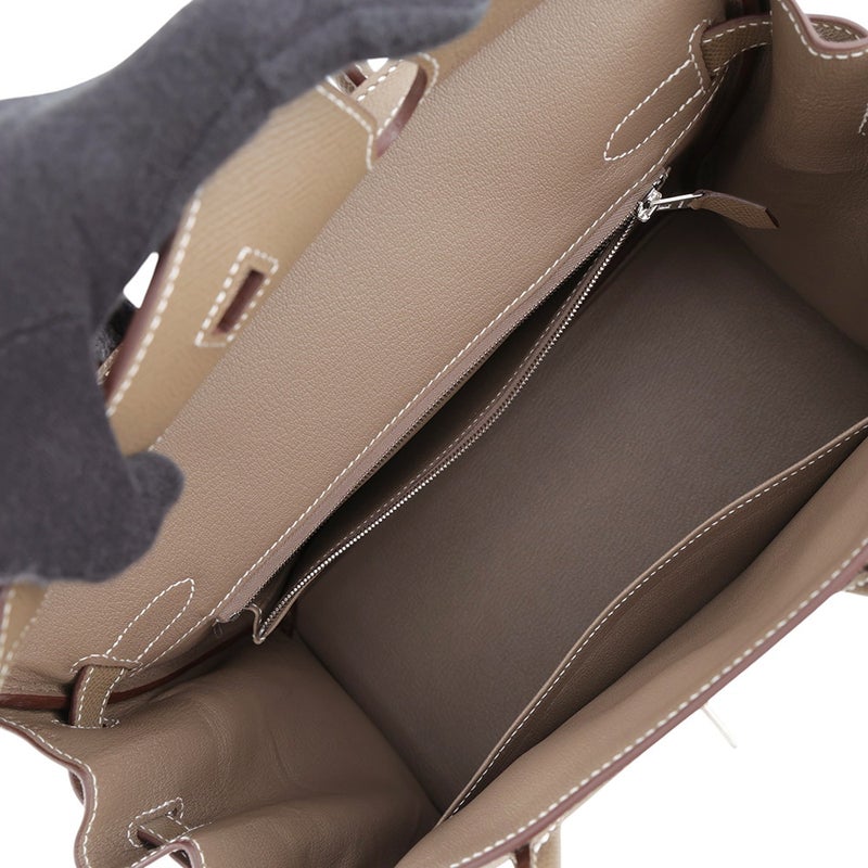 エルメス バーキン30 エトゥープ/シルバー金具 エプソン B刻印 HERMES Birkin ハンドバッグ