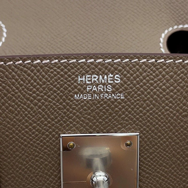 エルメス バーキン30 エトゥープ/シルバー金具 エプソン B刻印 HERMES Birkin ハンドバッグ