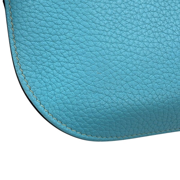 エルメス ショルダーバッグ ジプシエール28 ブルーアトール/ゴールド金具 トリヨンクレマンス/スイフト T刻印 HERMES