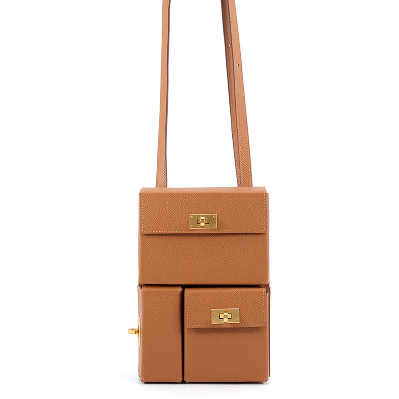 エルメス ケリー マルチポケット トゥーゴー ポーチ ゴールド/ゴールド金具 エプソン K刻印 HERMES