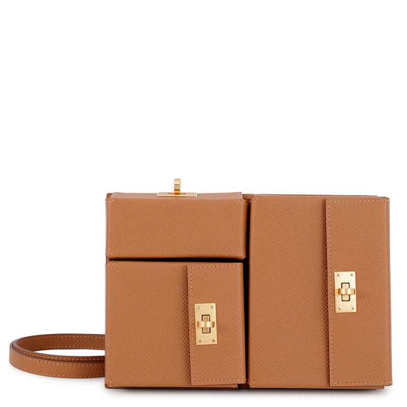 エルメス ケリー マルチポケット トゥーゴー ポーチ ゴールド/ゴールド金具 エプソン K刻印 HERMES