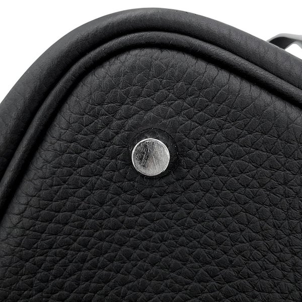 エルメス ハンドバッグ ピコタンロックMM ブラック/シルバー金具 トリヨンクレマンス W刻印 HERMES 黒