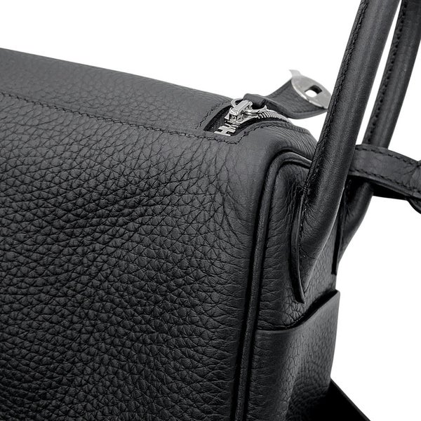エルメス ハンドバッグ リンディ ミニ ブラック/シルバー金具 トリヨンクレマンス G刻印 HERMES 2way 黒